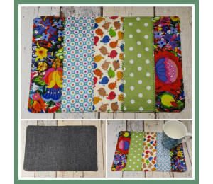 Stickdatei ITH - Patchwork Flip & Fold Platzdecke Untersetzer bis 36x24